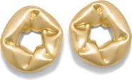 COMPLETEDWORKS Big Scrunched Open Circle Drop Earrings