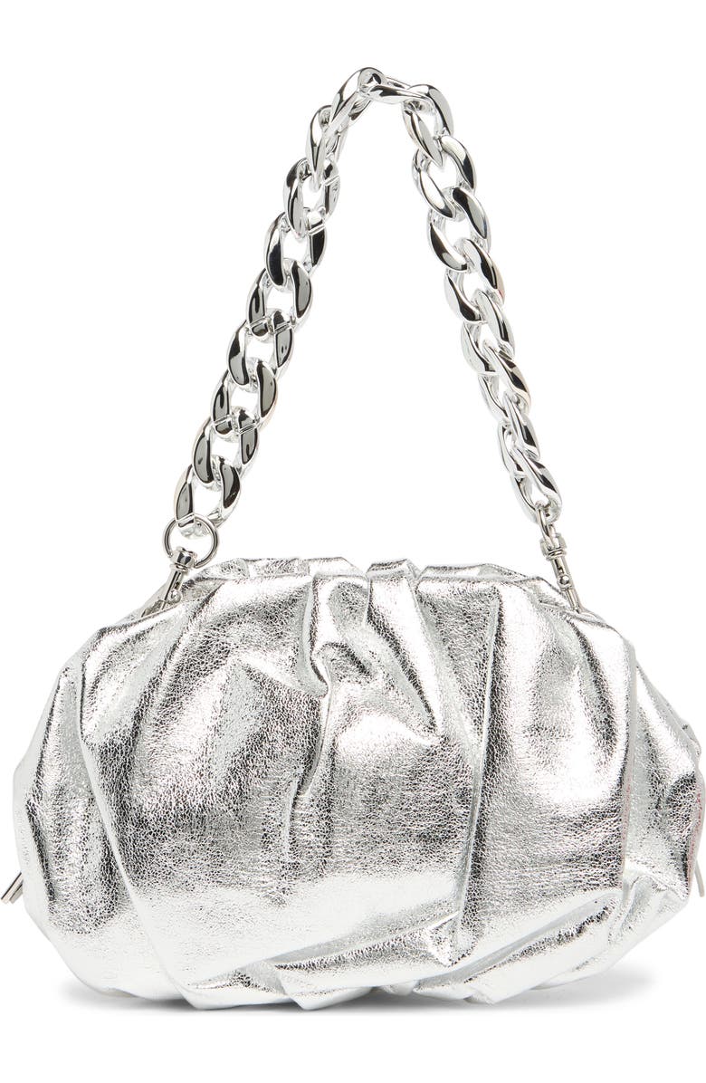 Rebecca Minkoff Resin Chain Strap Ruched Clutch, Main, color,