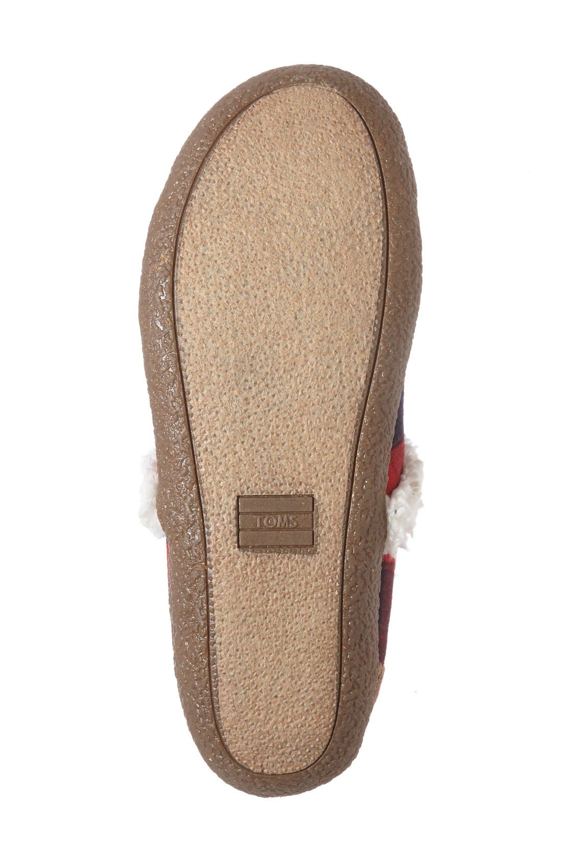 Multi Stripe Slipper, Alternate, color, DARK RED