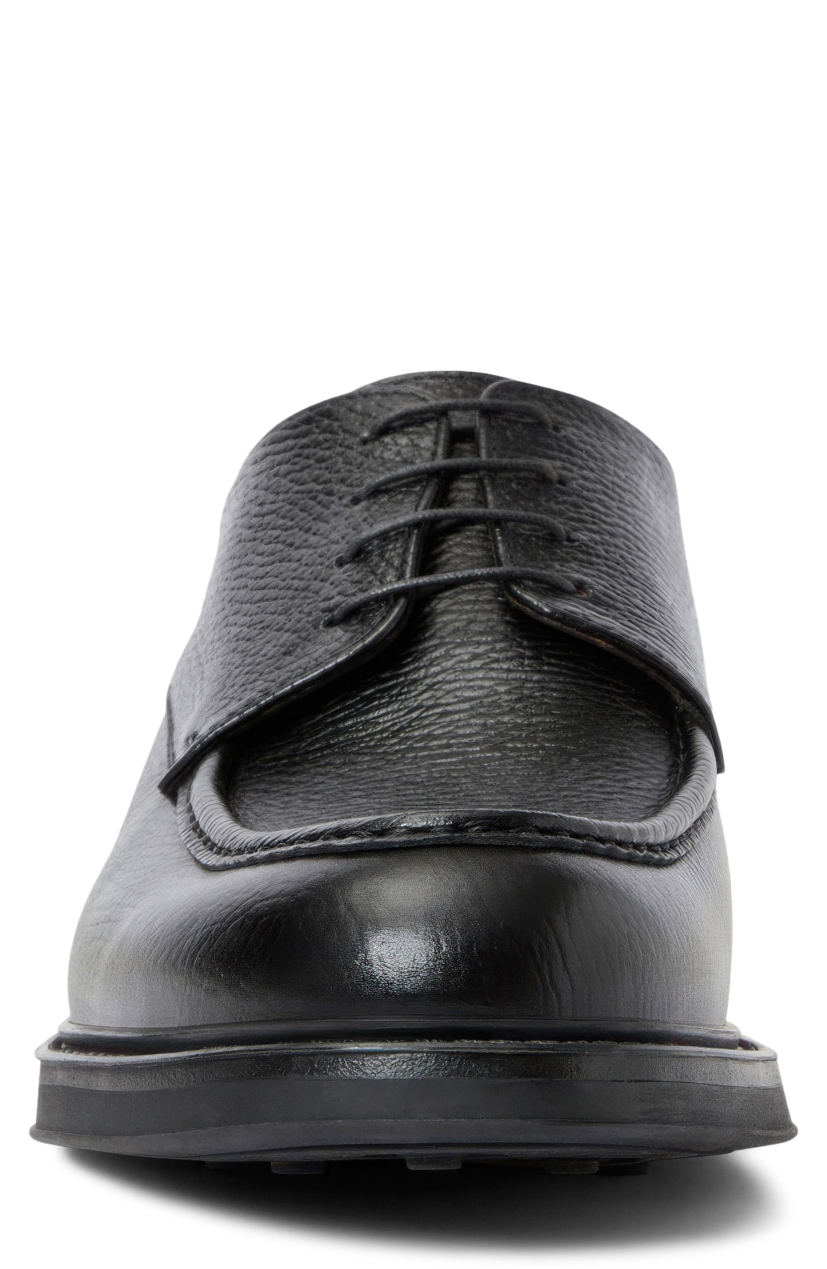 Berlino Water Repellent Derby, Alternate, color, BLACK TUMBLED