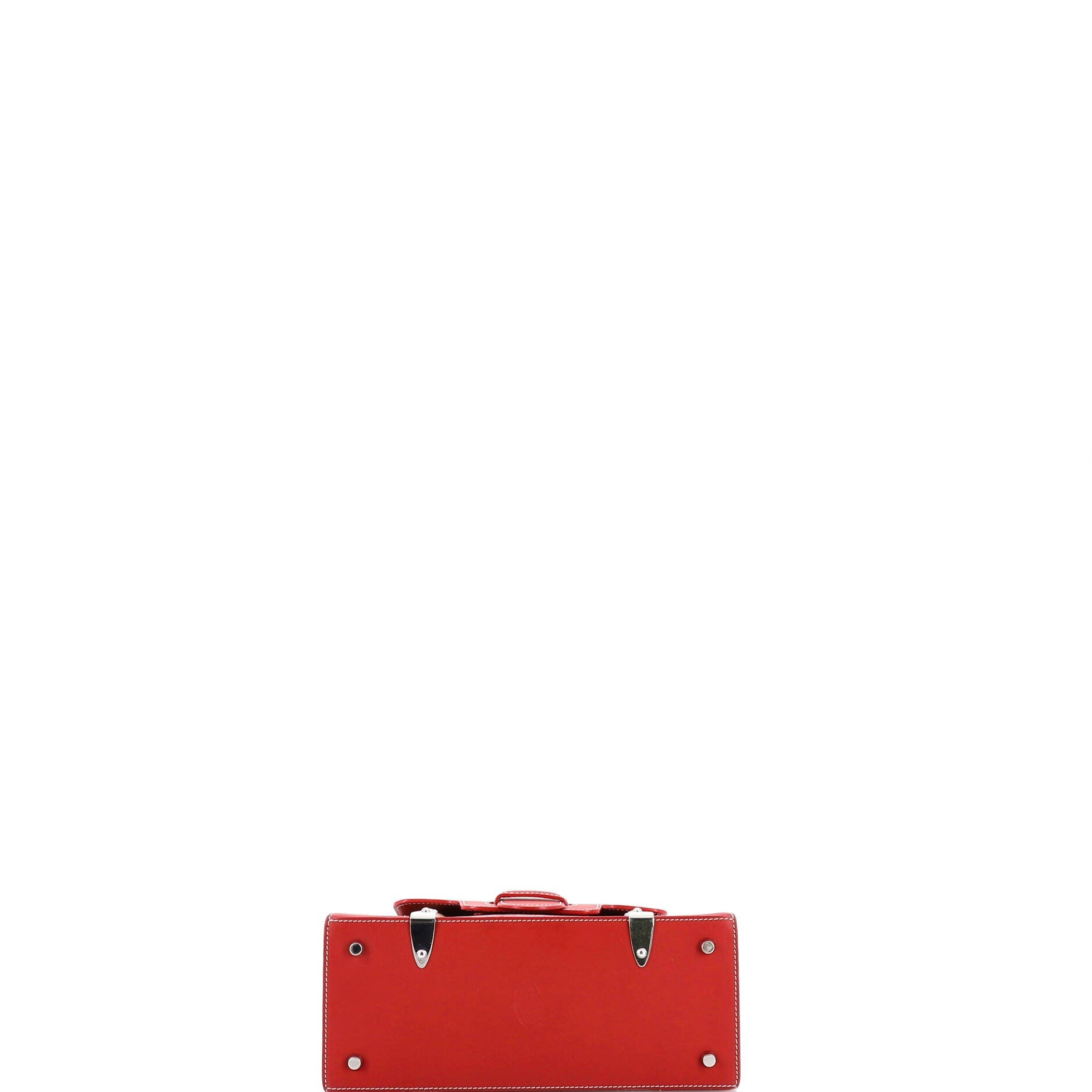 Pre-Owned Goyard Saigon Top Handle Bag Coated Canvas with Leather PM, Alternate, color, Red