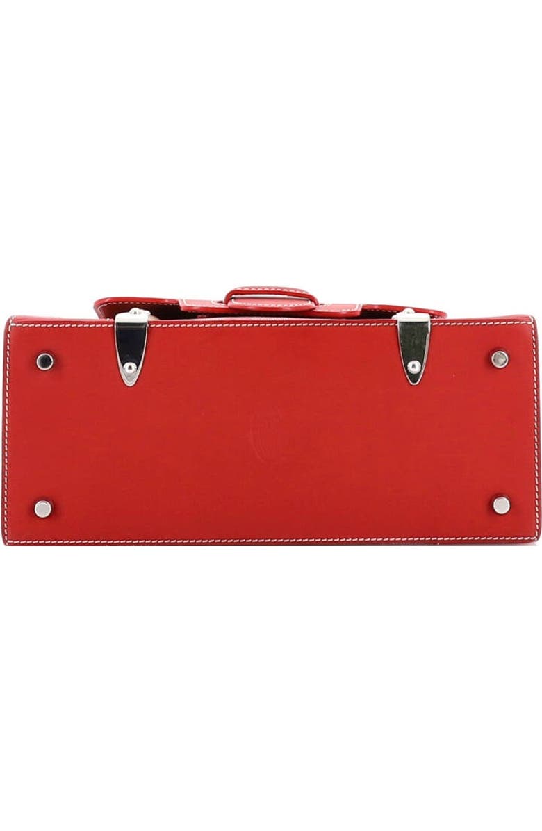 Pre-Owned Goyard Saigon Top Handle Bag Coated Canvas with Leather PM, Alternate, color, Red