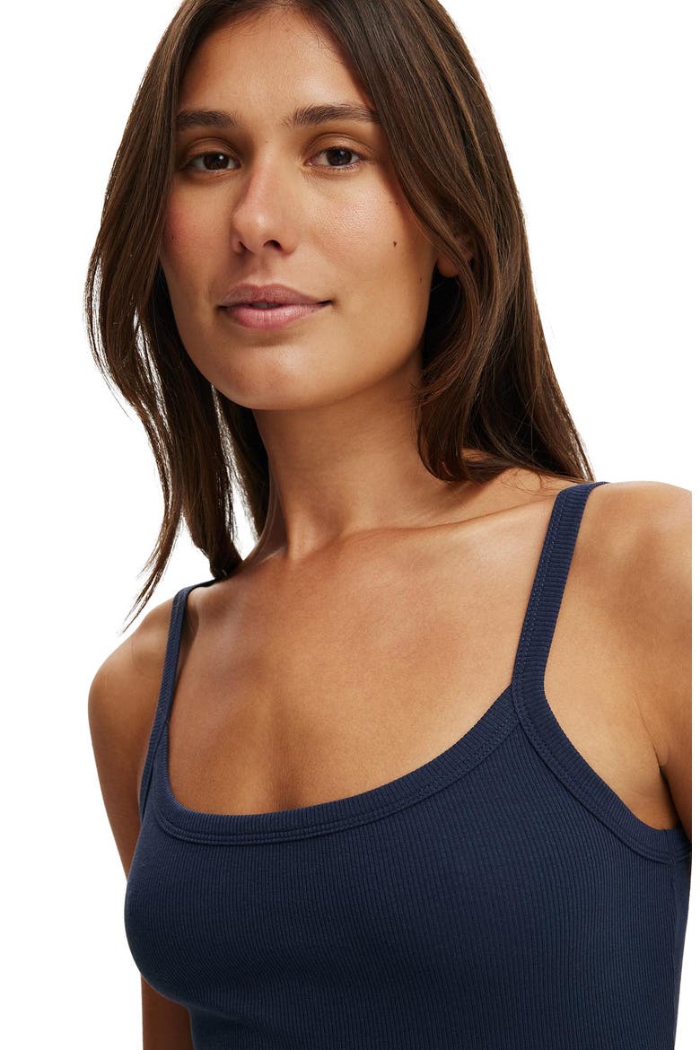 Women's Goldie Rib Scoop Cami, Alternate, color, Shadow Navy