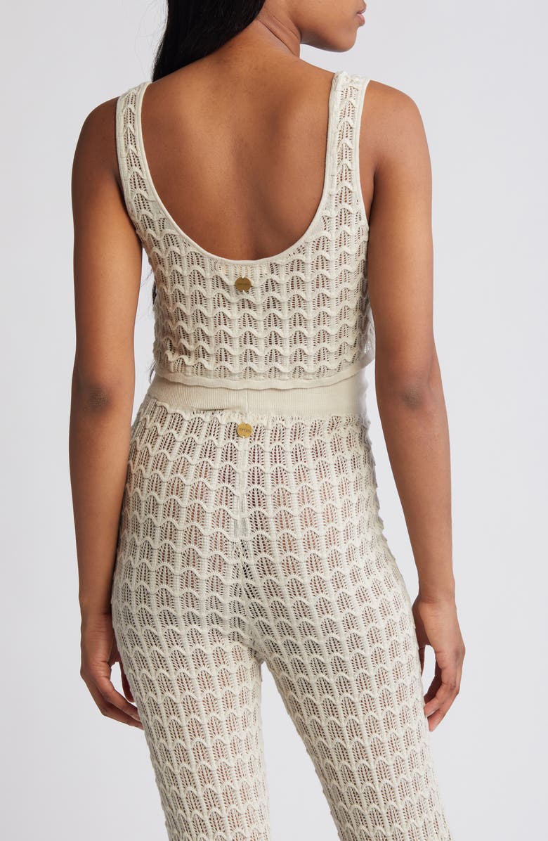 Rip Curl Santorini Sun Pointelle Stitch Crop Sweater Tank, Alternate, color,