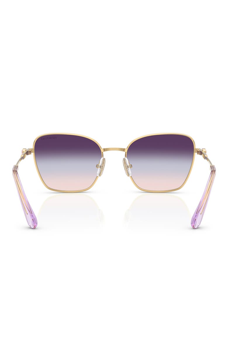 55mm Gradient Pilot Sunglasses, Alternate, color, GOLD / BROWN / BLUE / VIOLET
