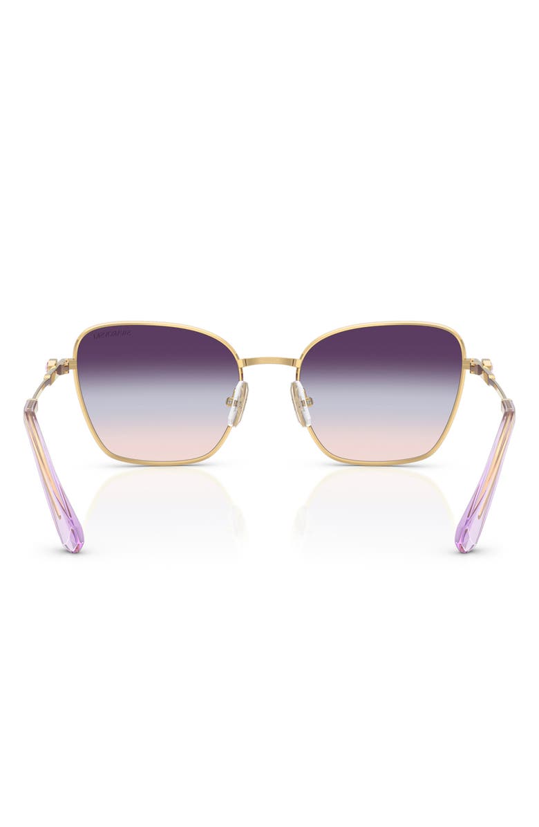 Swarovski 55mm Gradient Pilot Sunglasses, Alternate, color, Gold / Brown / Blue / Violet