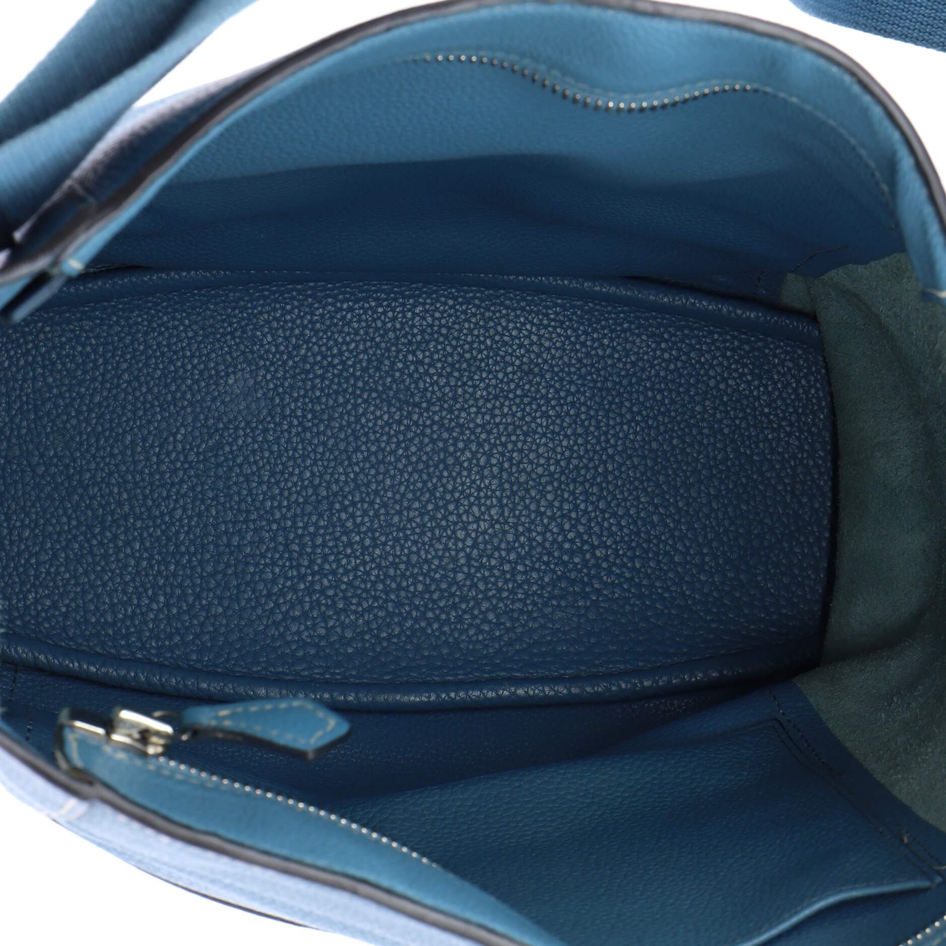 Pre-Owned Hermes Sac Good News Bag Leather GM, Alternate, color, Bleu Jean
