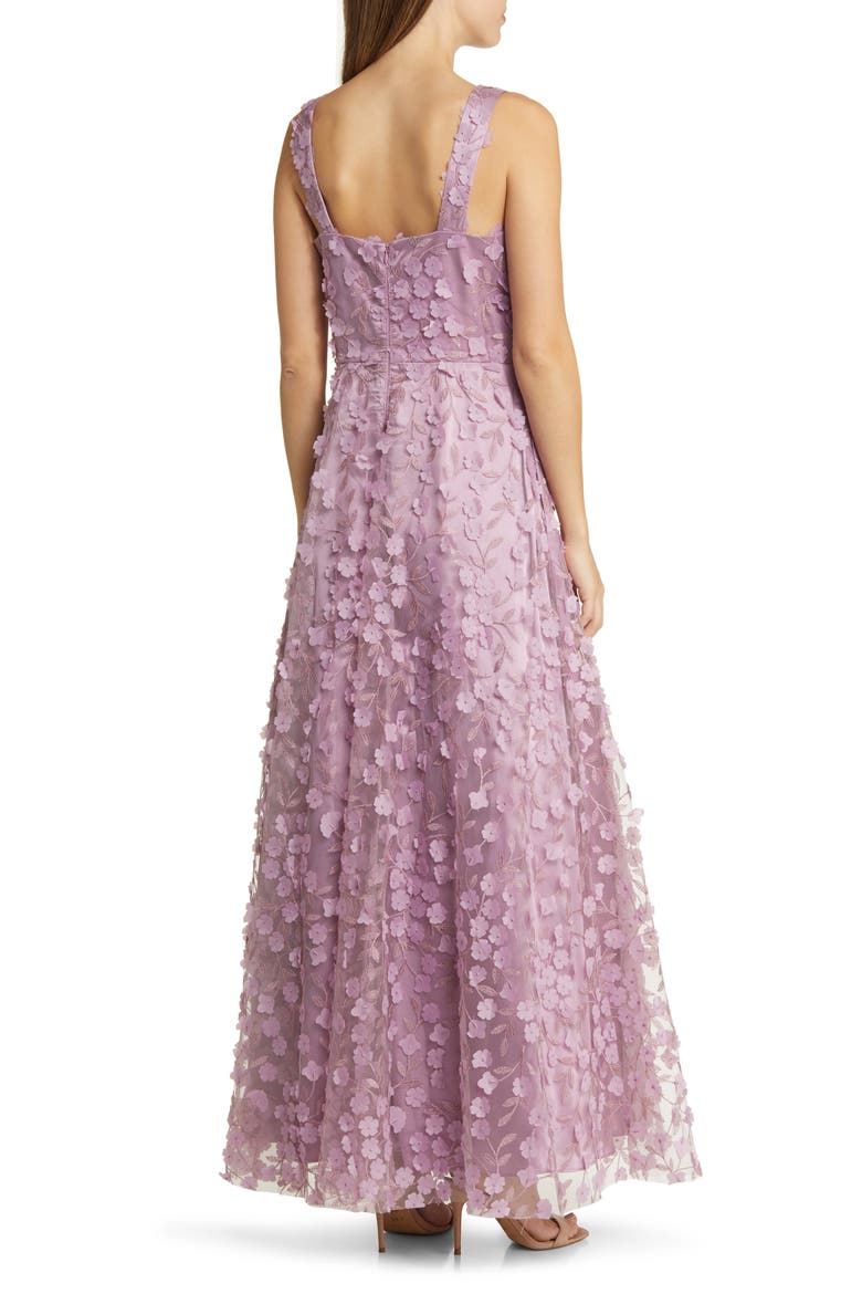 3D Floral Evening Gown, Alternate, color, MAUVE