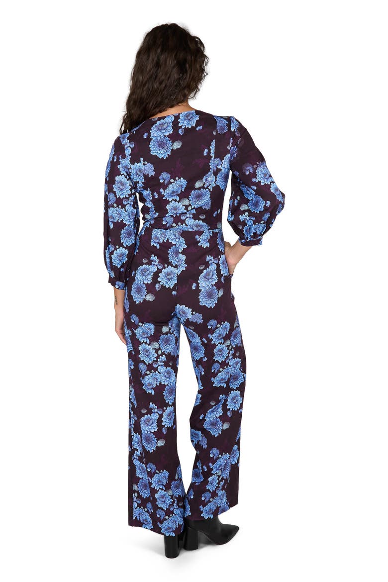 Jill Stretch Tencel Jumpsuit, Alternate, color, Serious Floral Plum