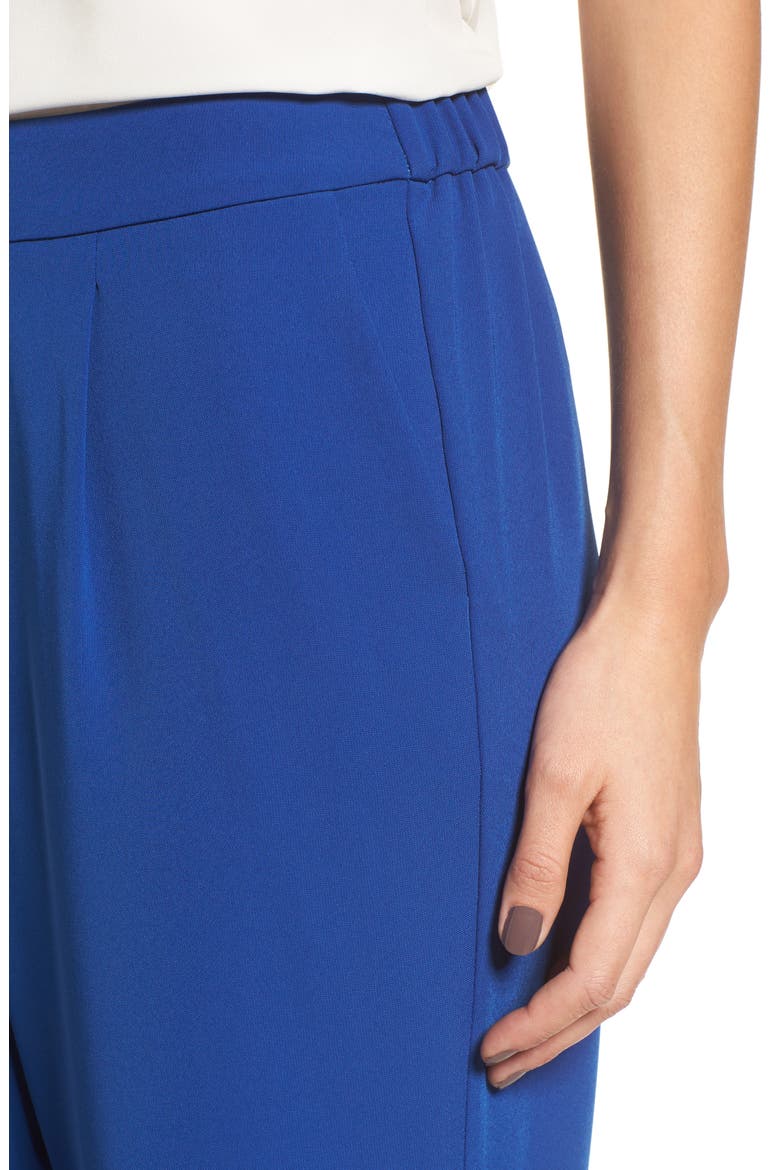 Stretch Crepe Jogger Pants, Alternate, color, BLUE MAZARINE