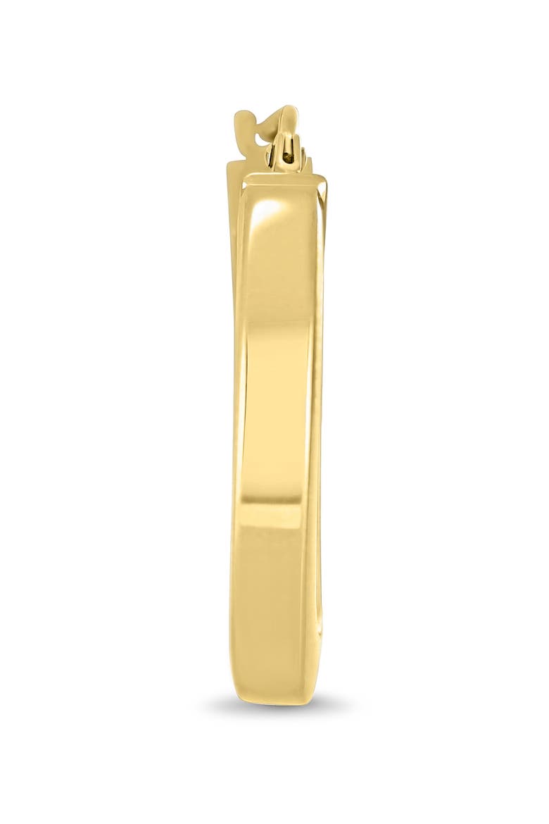 14K Gold Square Tube Hoop Earrings, Alternate, color, YELLOW