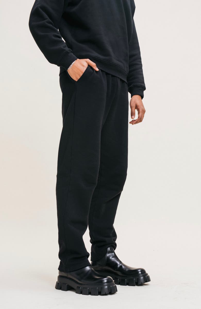 Ocio Organic Cotton Teddy Straight Leg Pant, Main, color, Black
