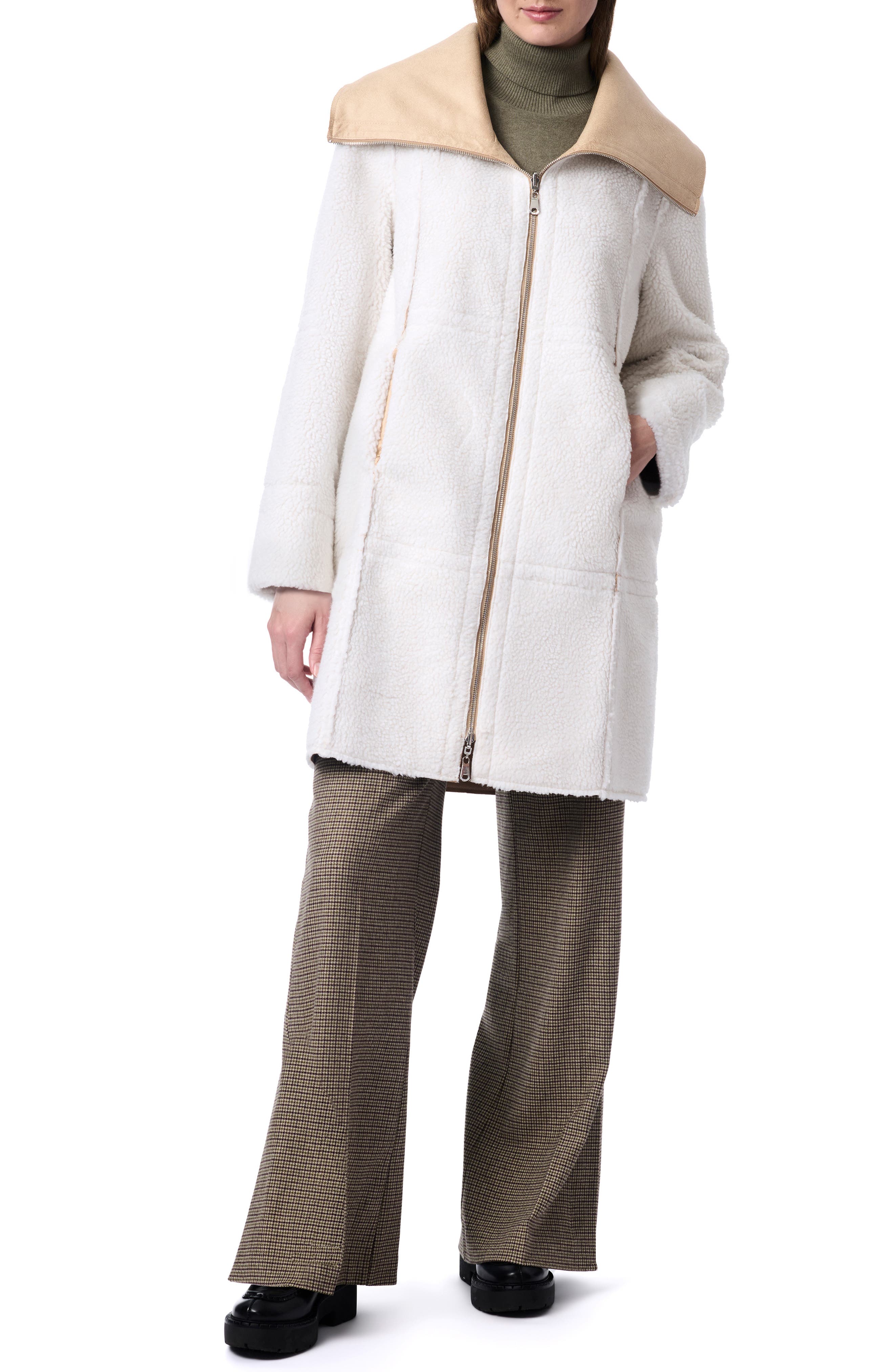 Faux Leather & Faux Fur Reversible Coat - image 2