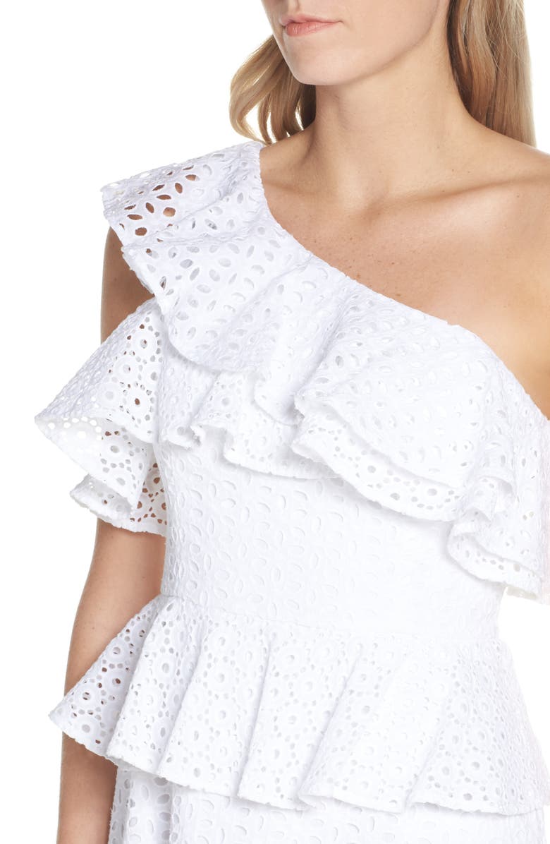 Lilly Pulitzer<sup>®</sup> Josey Eyelet One-Shoulder Dress, Alternate, color, 