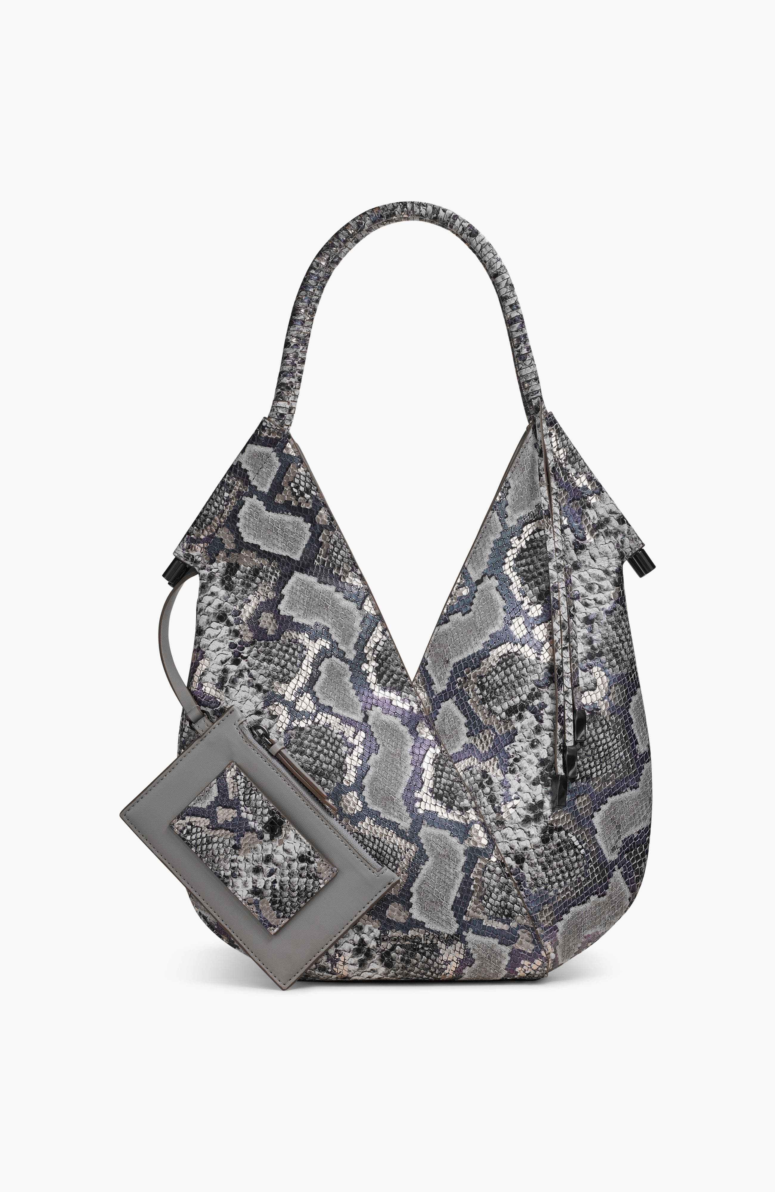 Donna Karan New York Baldwin Small Python Shoulder, Main, color, 