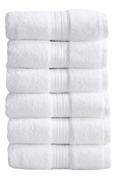 Quick-Dry Cotton 6-Pack Hand Towel Set