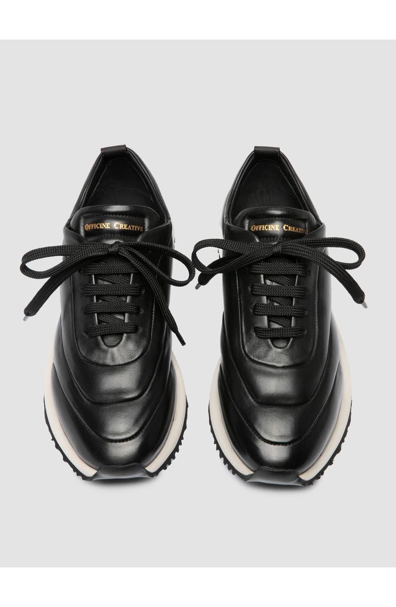 Officine Creative Solstice 101 Leather Running Sneakers, Alternate, color, Black