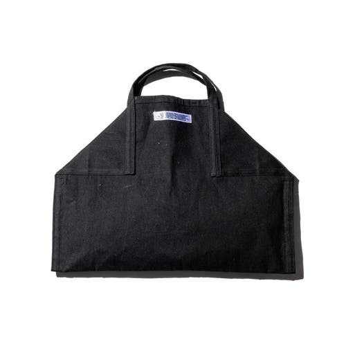 Puebco Tent Fabric Firewood Carrier In Black No Wax