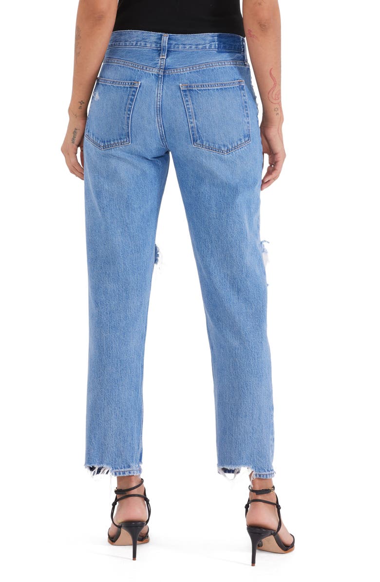 ÉTICA Marlowe Ripped Slim Fit Boyfriend Jeans, Alternate, color, 