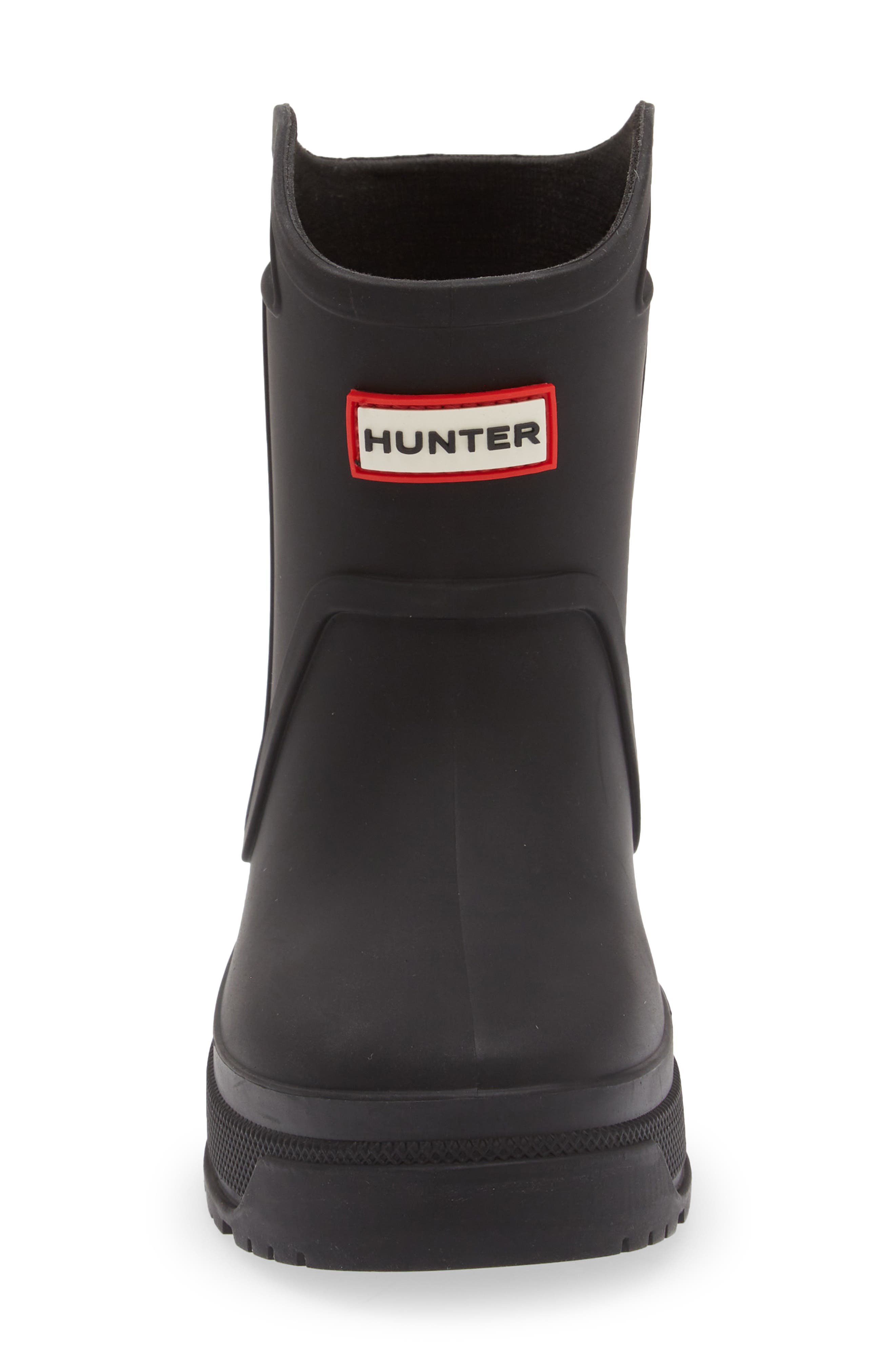 Hunter Kids' Georgey Waterproof Rain Boot, Alternate, color, Black 001