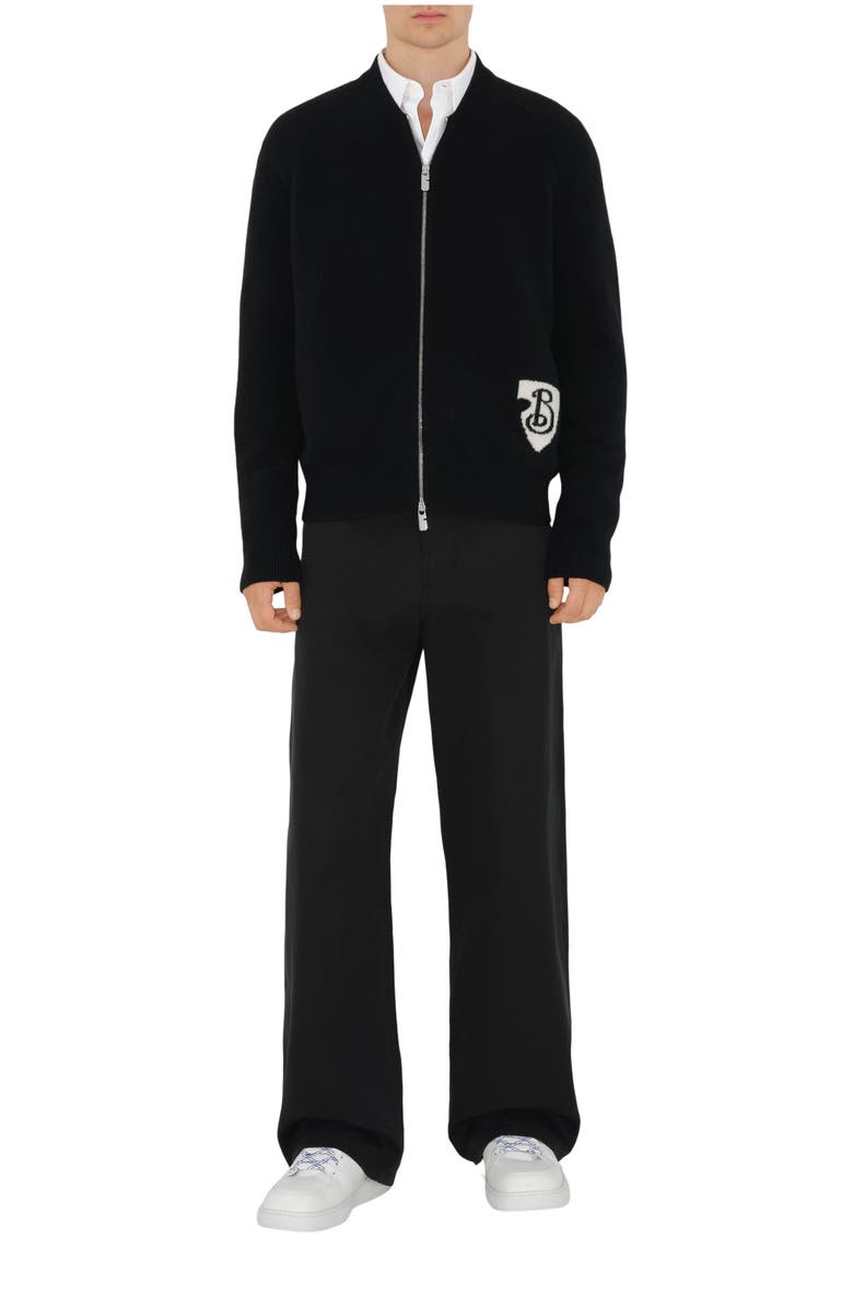 Burberry B Shield Wool Blend Bomber Jacket, Main, color,