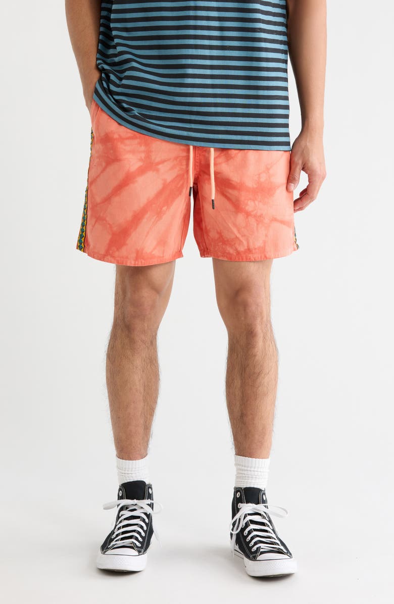 Gotcha Cortez Print Drawstring Shorts, Main, color, Canyon Sunset