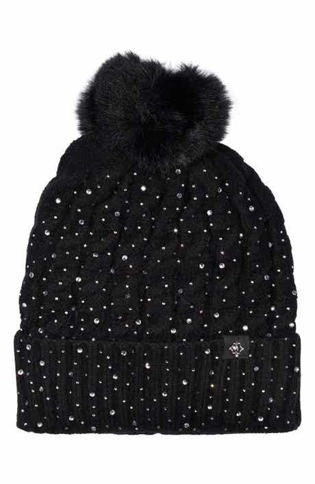 Chunky Knit Faux Fur Pom Beanie