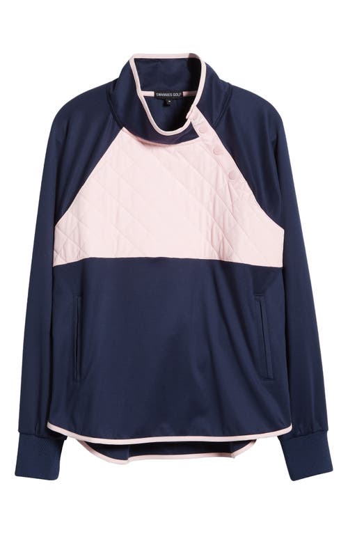Swannies Ellis Colorblock Pullover In Midnight-navy