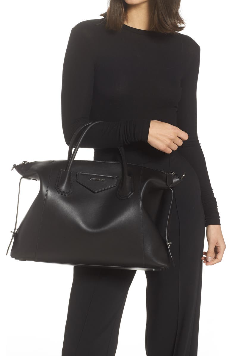 Givenchy Antigona Soft Medium Leather Satchel, Alternate, color,