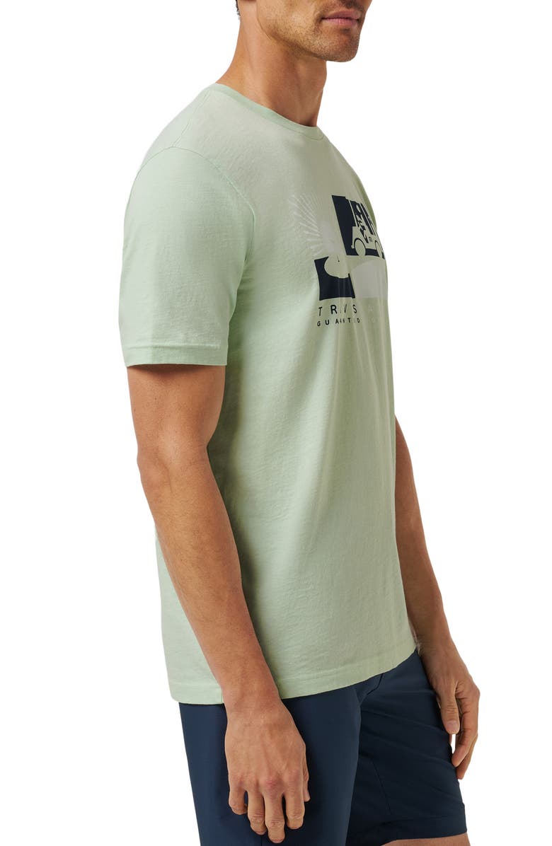 TravisMathew Player Parking Cotton Graphic T-Shirt, Alternate, color, Aqua Foam