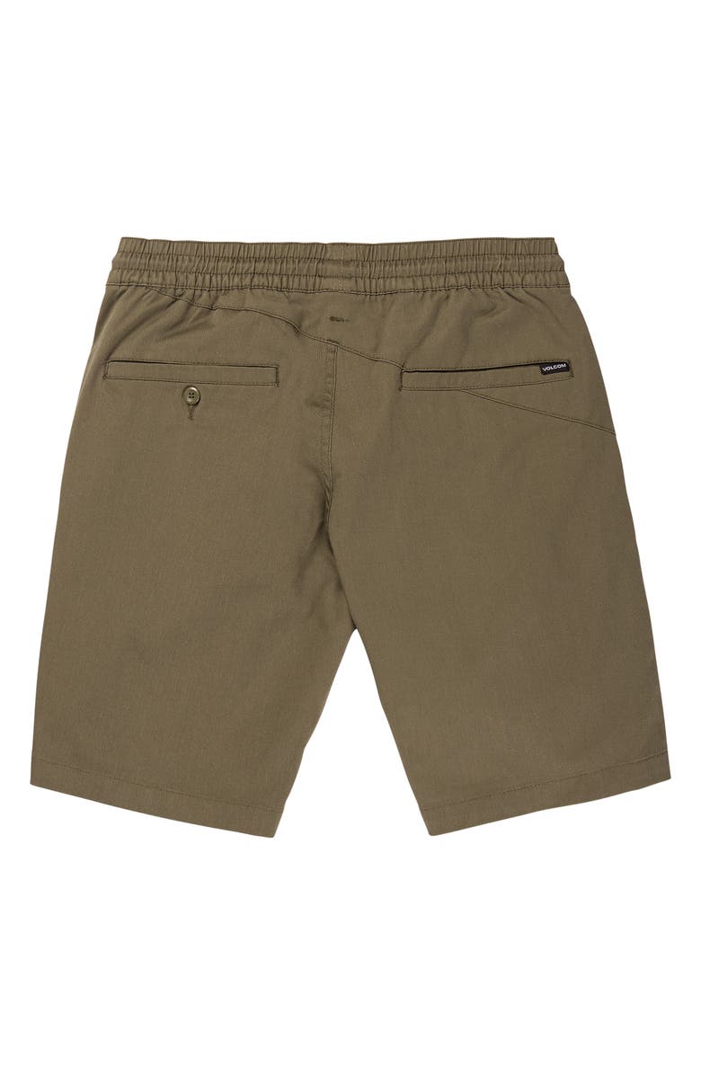 Volcom Frickin' Elastic Waist Shorts, Alternate, color, Winter Moss