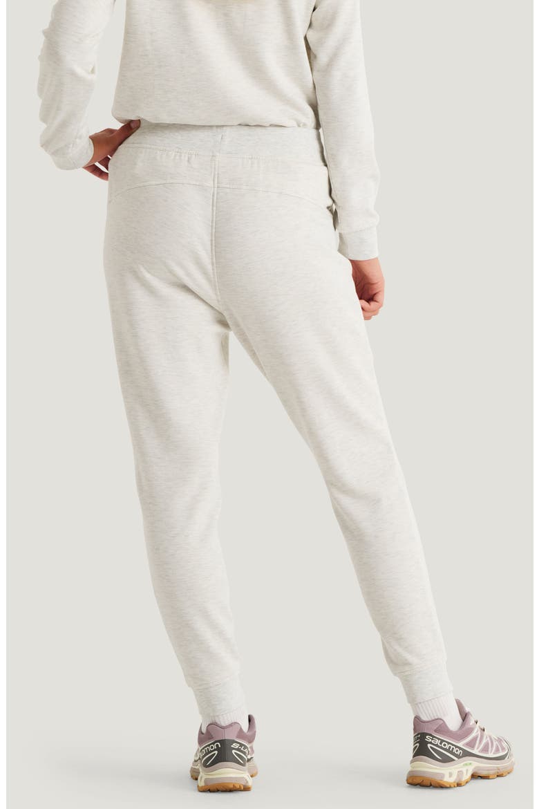 Brushed Fleece Joggers, Alternate, color, OFF WHITE HEATHER