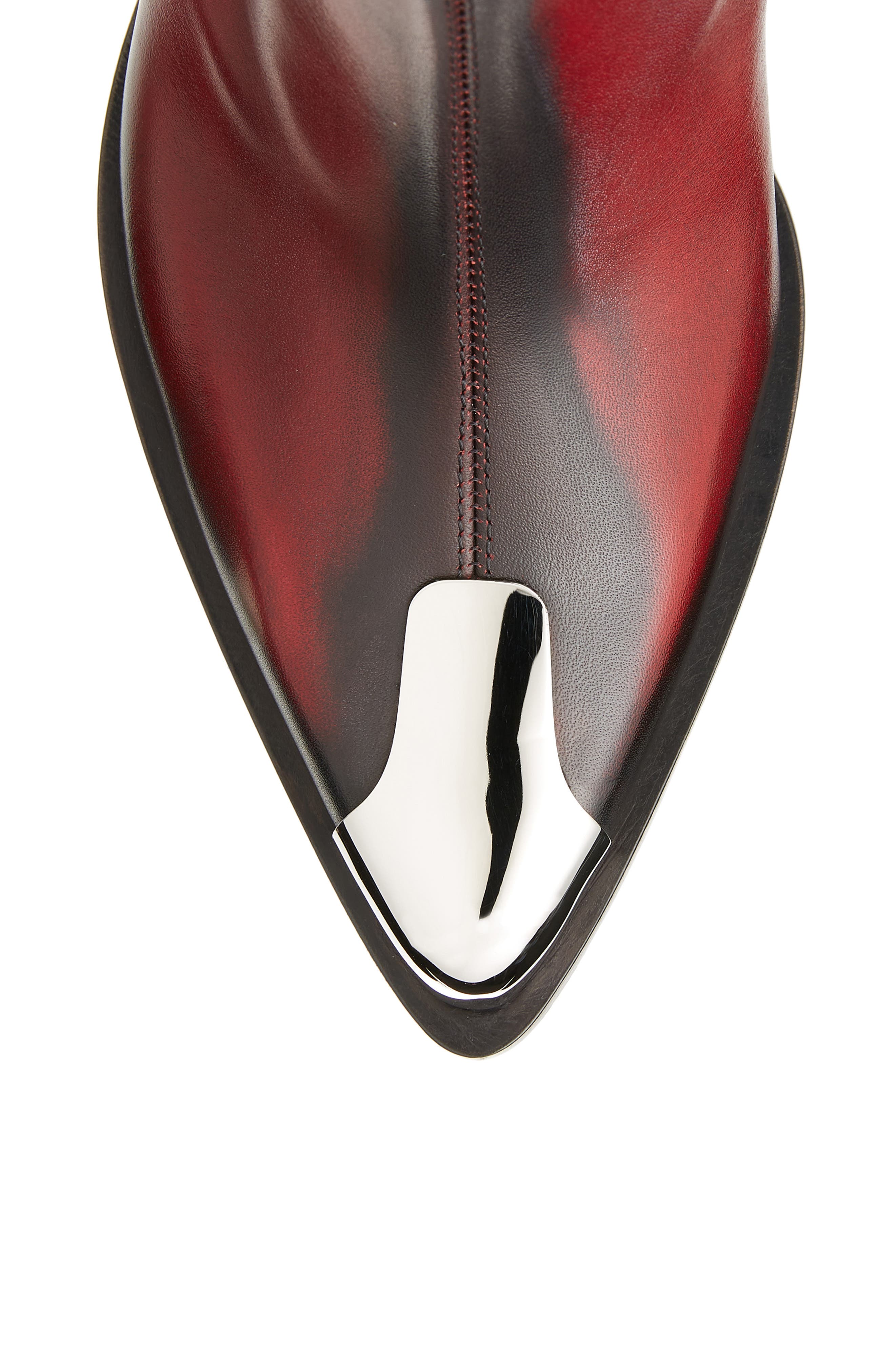 Punk Boot, Alternate, color, WELSH RED/ SILVER