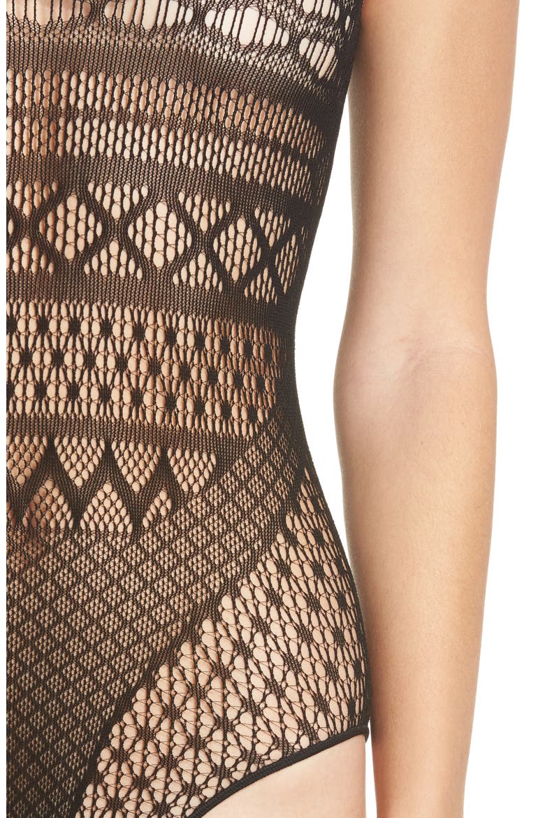 Lace Bodysuit, Alternate, color, BLACK
