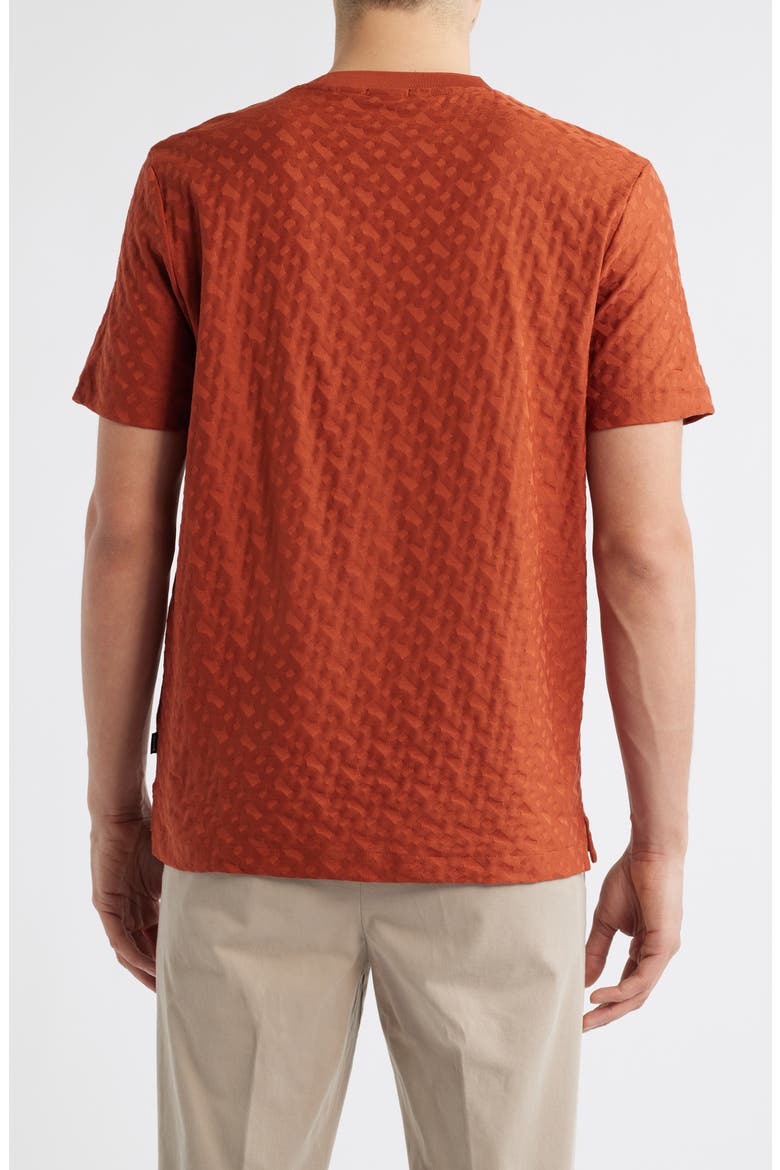Thompson Logo Jacquard Cotton T-Shirt, Alternate, color, DARK ORANGE