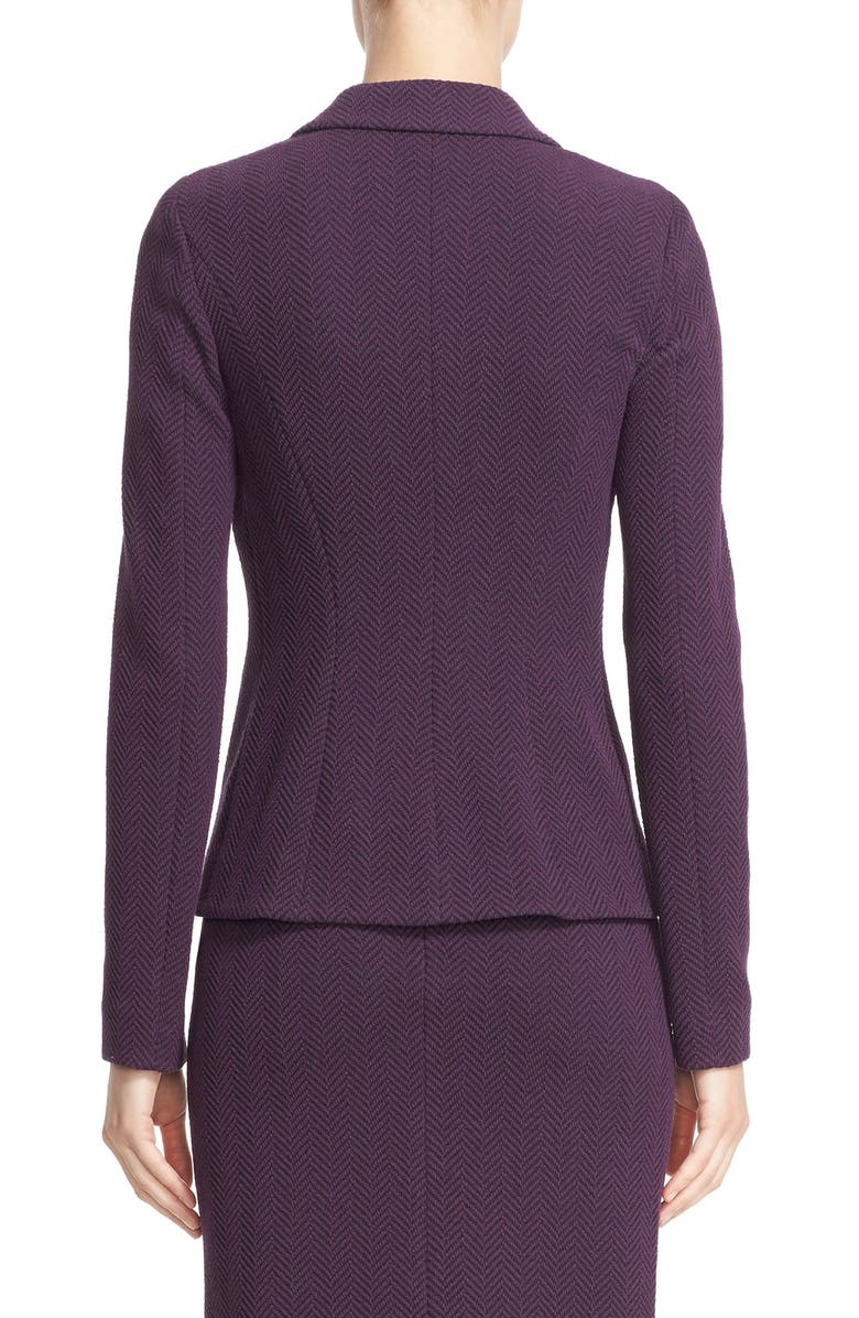 Armani Collezioni Chevron Jersey Blazer, Alternate, color, 