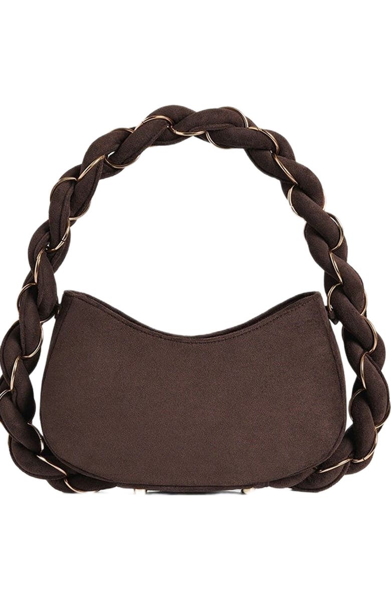 Manière De Voir Somme Suede Handbag, Alternate, color, Brown