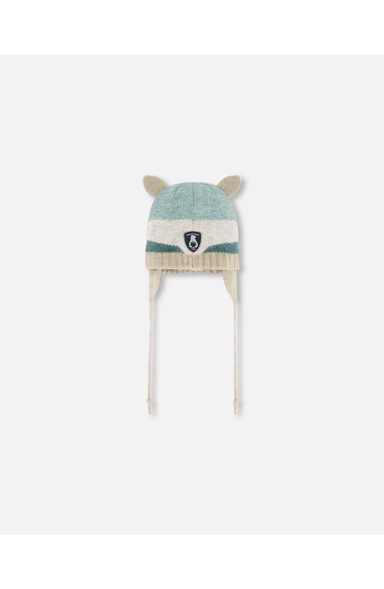 Deux par Deux Baby Unisex Knit Hat With Ears Racoon Face, Alternate, color, Raccoon Face