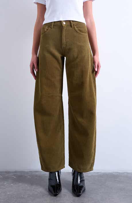 Topshop High Waist Barrel Corduroy Jeans