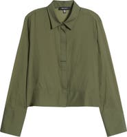 Bernardo Boyfriend Button Down Nylon Shirt