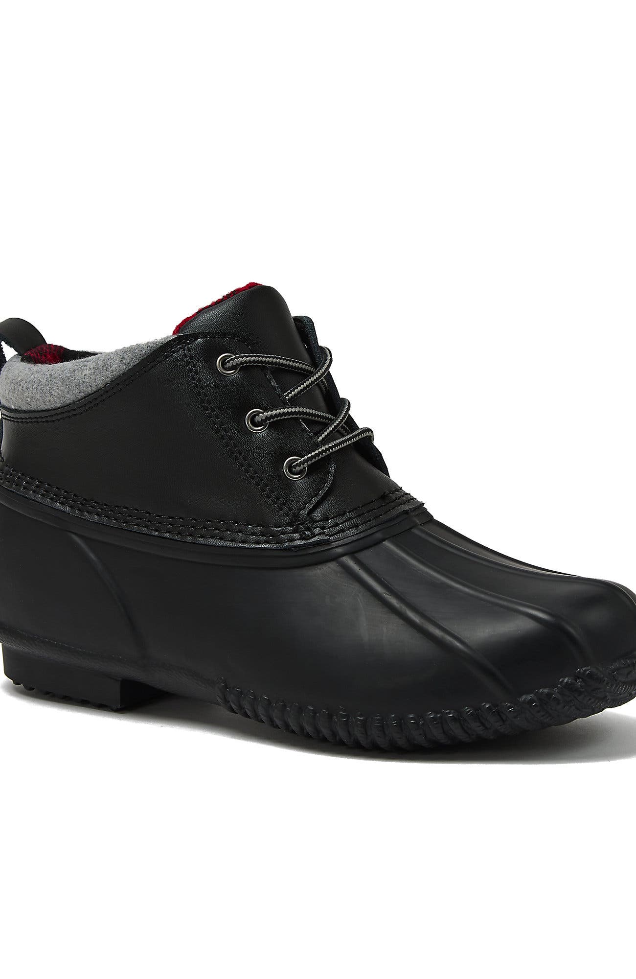 Waterproof Ankle Duck Boots, Main, color, Black