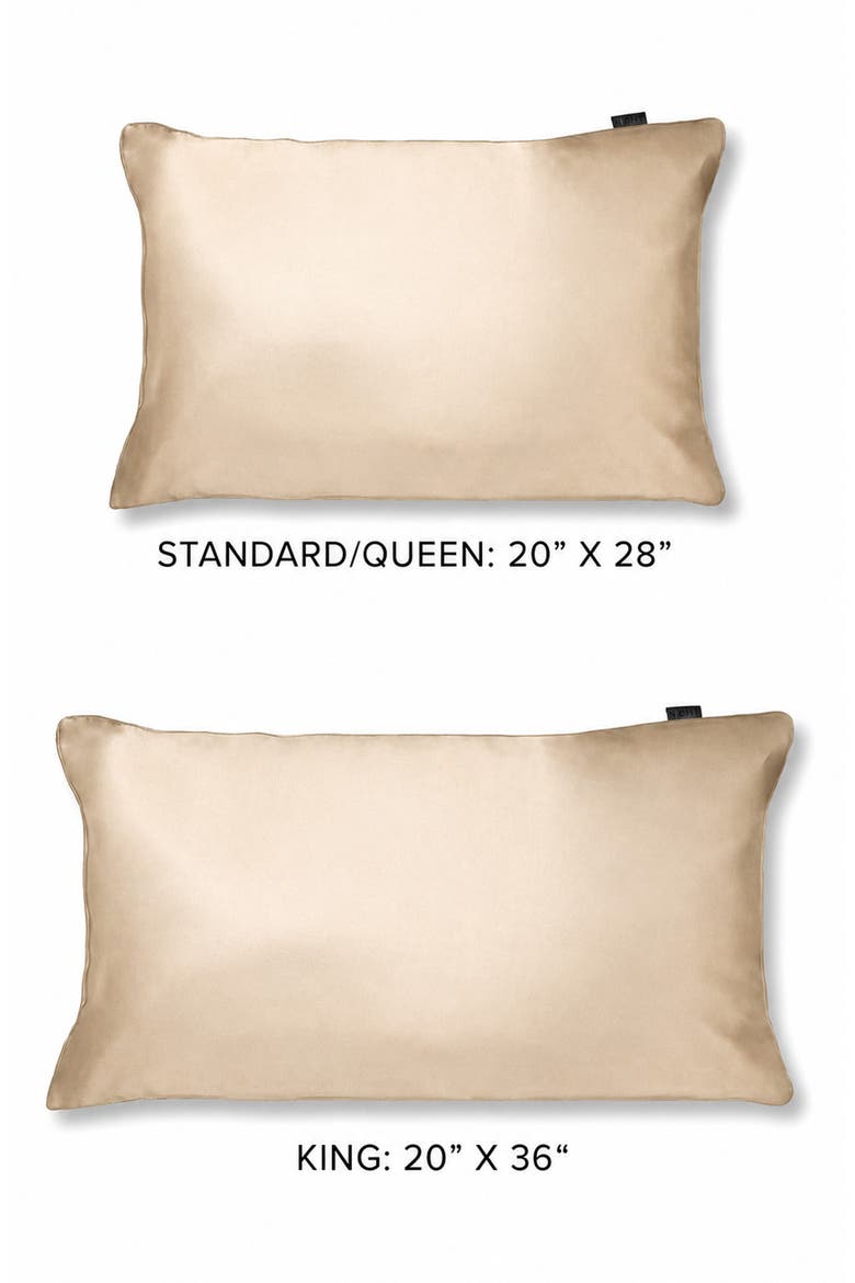 100% Mulberry Silk Pillowcase, Alternate, color, CHAMPAGNE