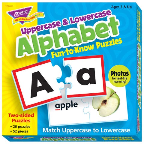 Funtoknow Puzzles Uppercase & Lowercase Alphabet, Set Of 26