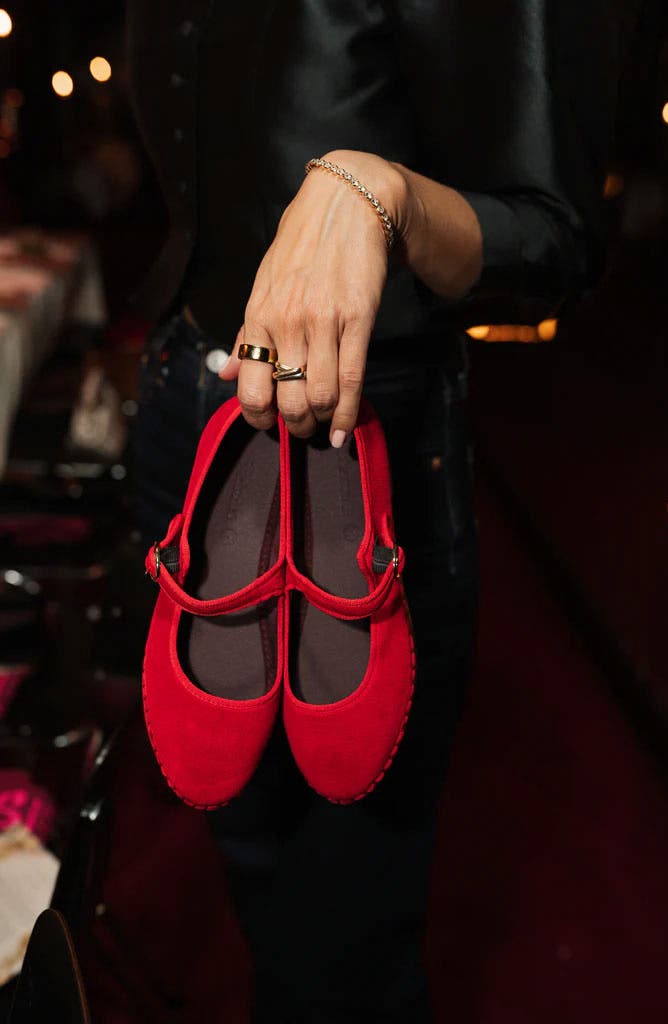Mellark Mary Jane Flat, Alternate, color, RED