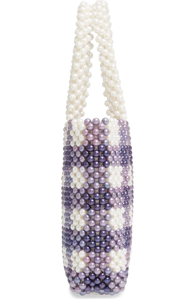 Skinnydip Penelope Imitation Pearl Check Handbag, Alternate, color,