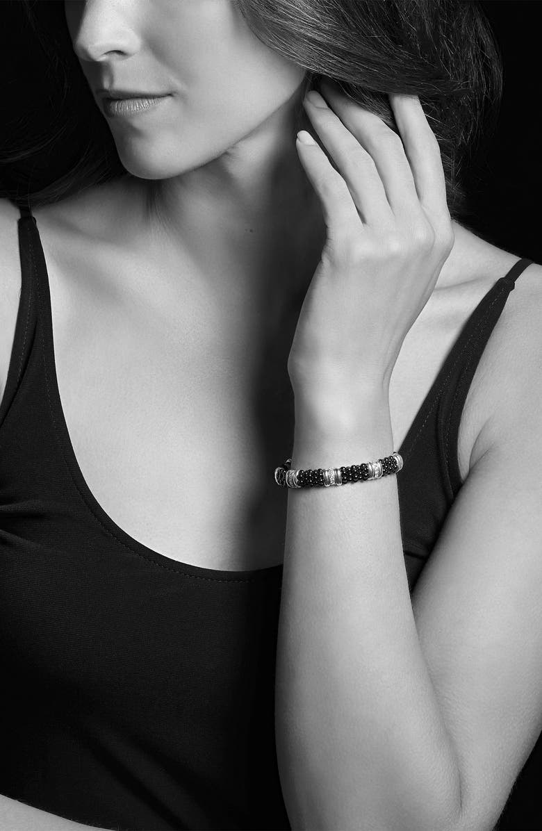 LAGOS LAOGS Black Caviar Diamond 7-Link Bracelet, Alternate, color,