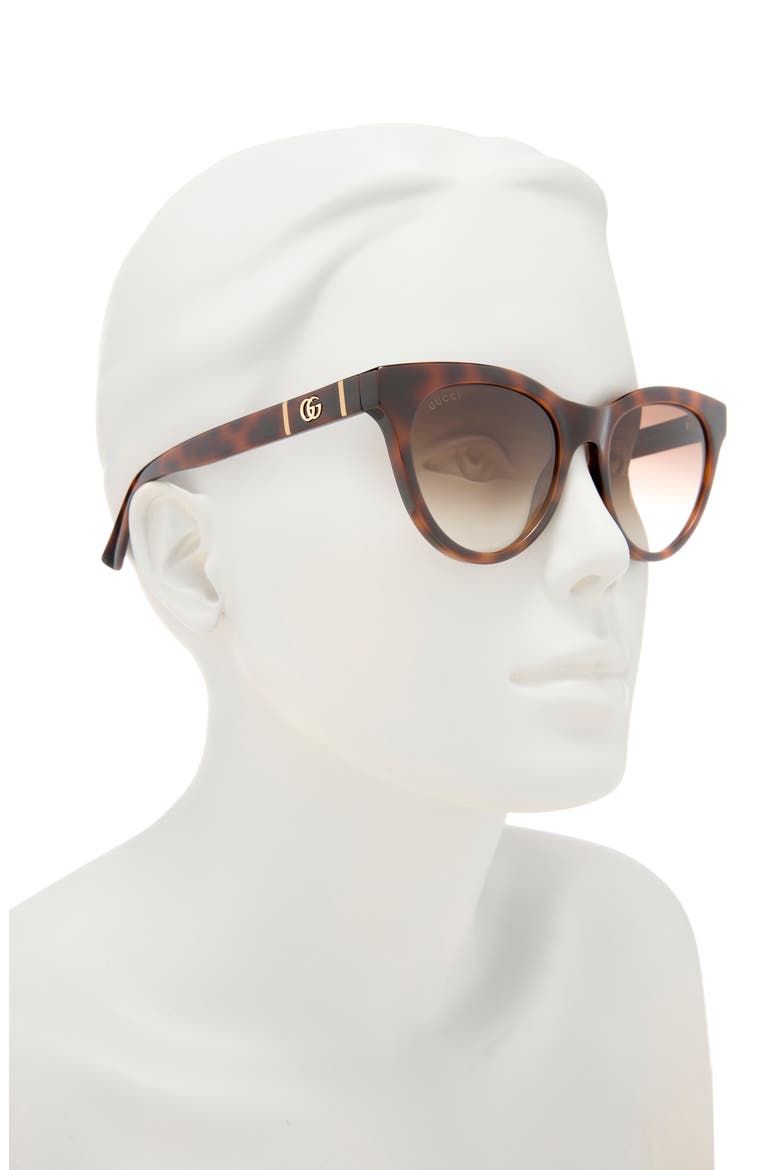 53mm Cat Eye Sunglasses, Alternate, color, HAVANA HAVANA BROWN