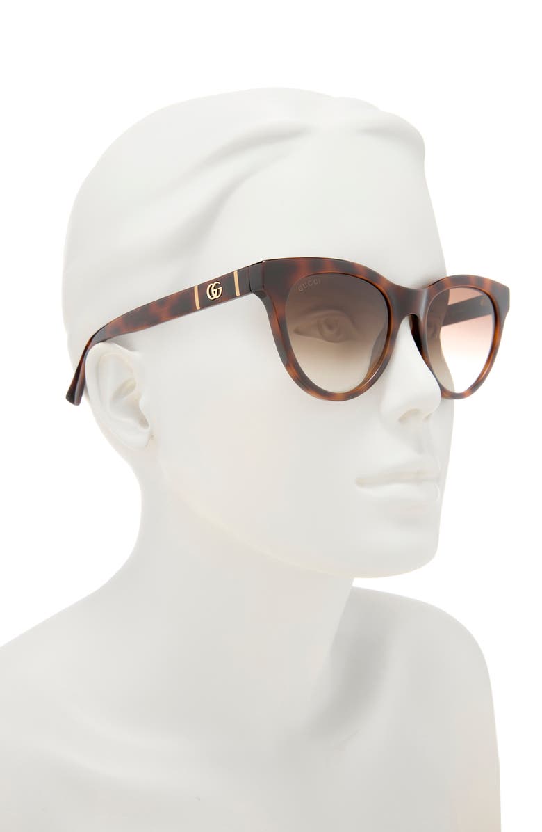 Gucci 53mm Cat Eye Sunglasses, Alternate, color, Havana Havana Brown