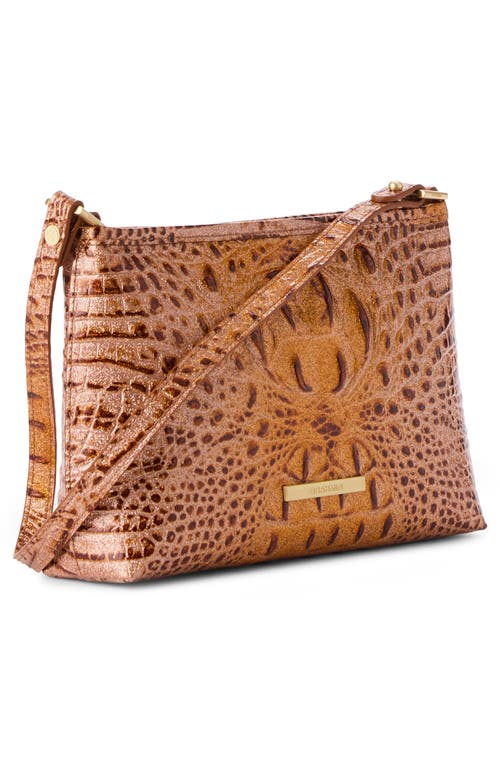 Brahmin Lorelei Croc Embossed Leather Shoulder Bag
