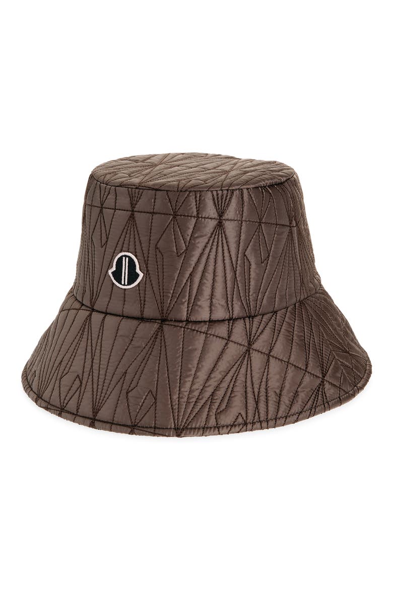 Quilted Bucket Hat, Main, color, TAUPE